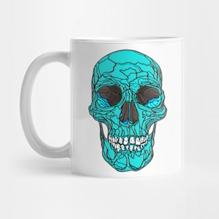 Light bluish green skull Mug